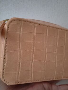 Trish McEvoy Croc-Embossed Cosmetic Planner Case in Peach